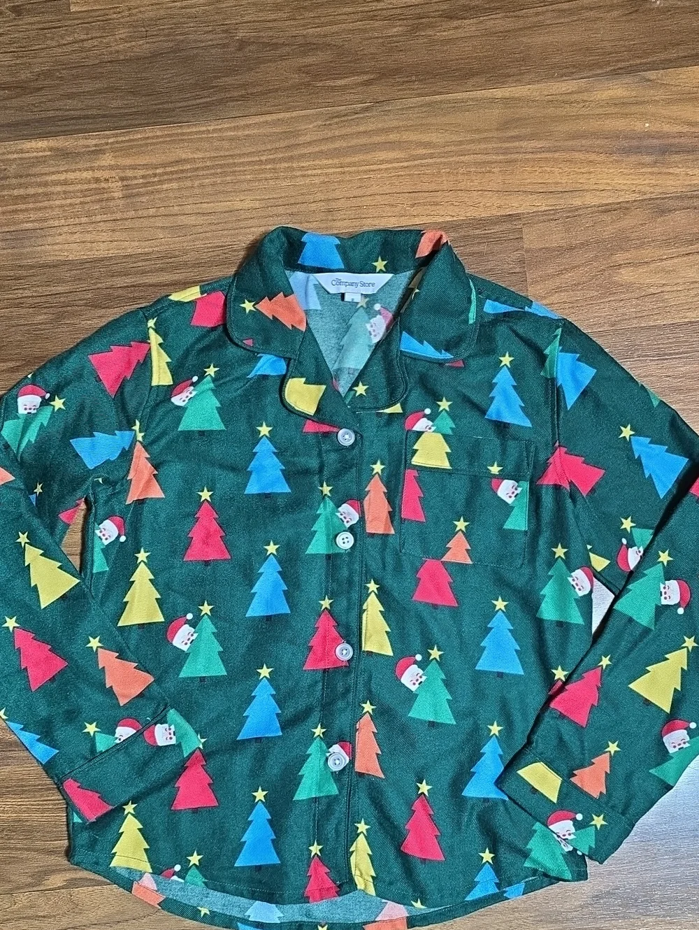 The Company Store Holiday Flannel Pajama Set - Holiday Trees - Unisex Kids 8